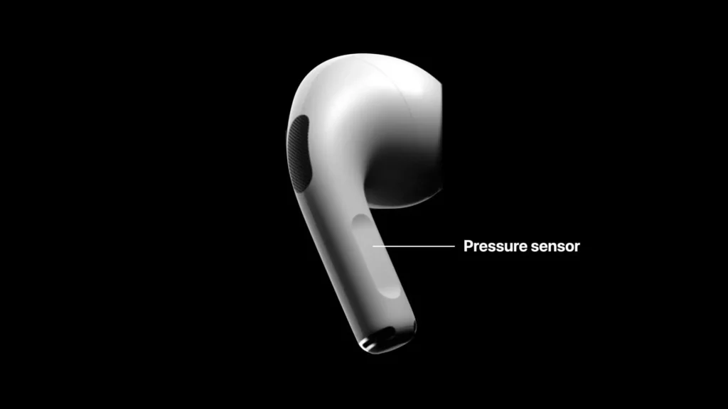 Apple AirPods 3 Squeeze sensor or Pressure sensor position